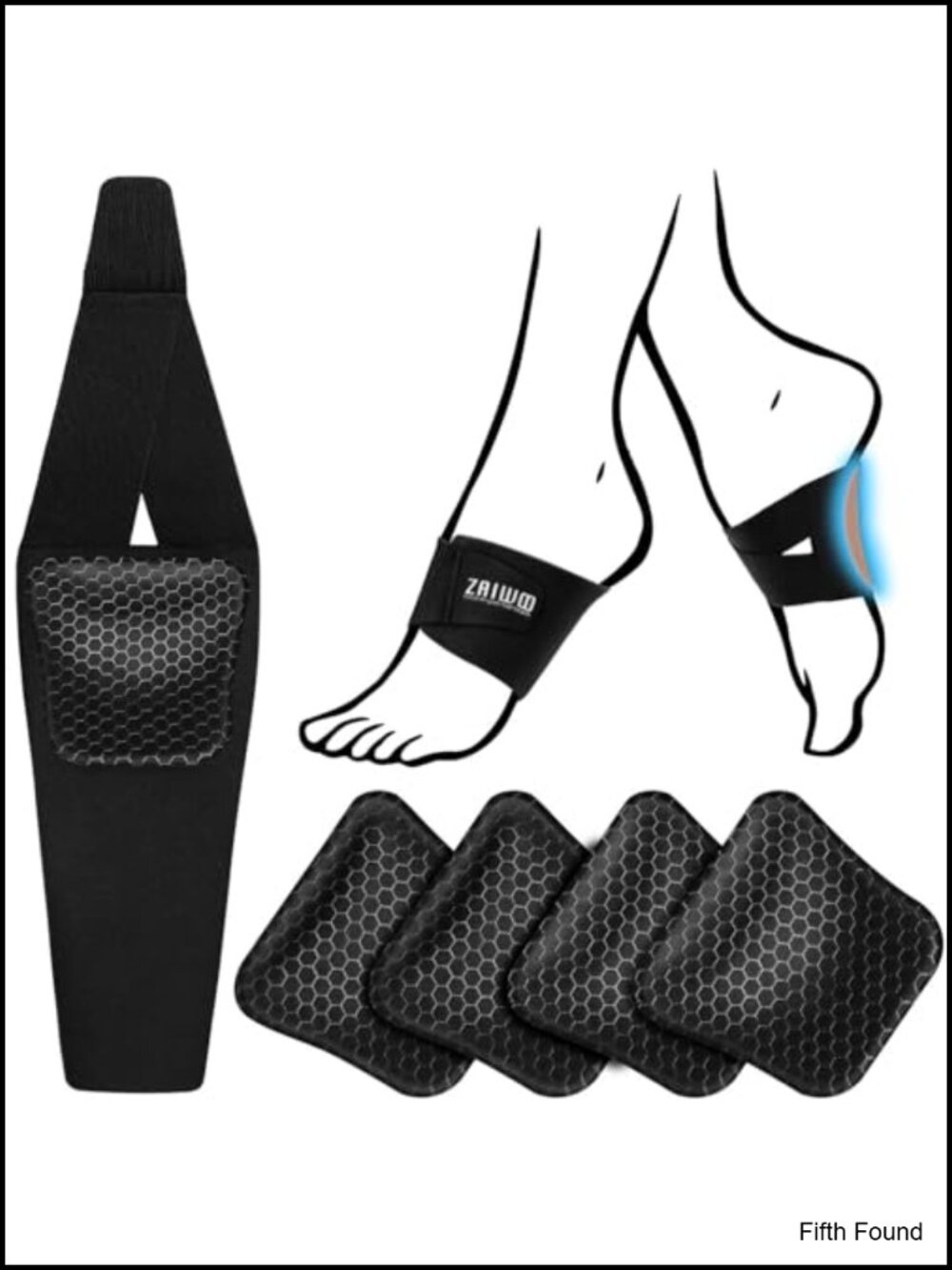 Arch Support Inserts for Women Men 2 Adjustable Heights Foot Pain Relief